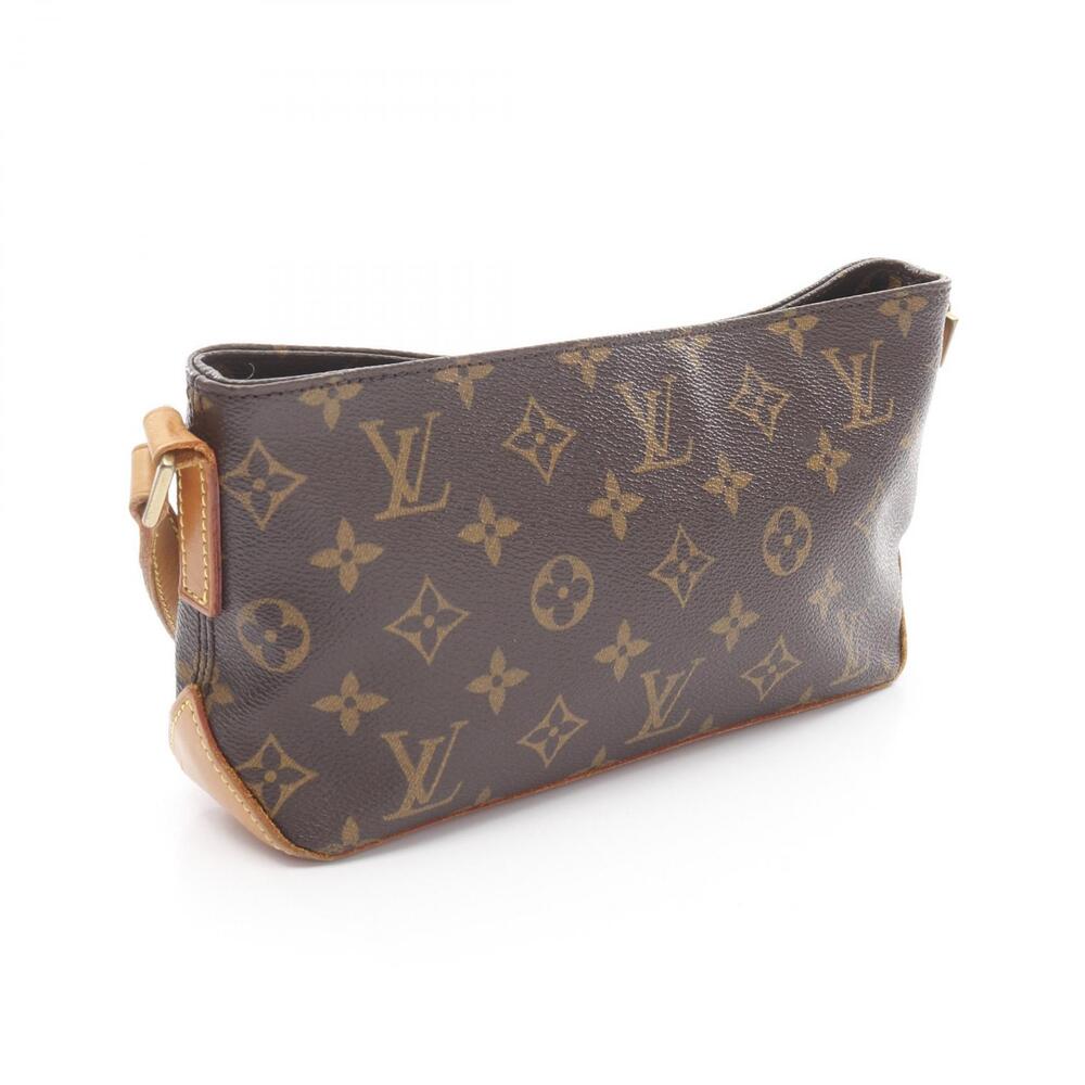 Louis Vuitton Brown Bag Shoulder Trotteur Monogram Canvas Leather